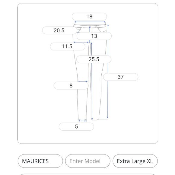 MAURICES Super High Rise Blue Medium Wash Stretch Pull On Jeans Womens XL SHORT - Picture 2 of 12